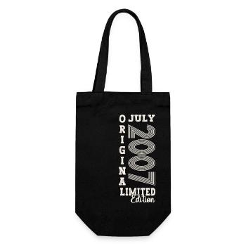 16th Birthday Man Original July Vintage 2007 - Gift Bag for Bottles - black - Front