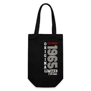 59. Geburtstag Legende Oktober 1965 Jahrgang 65 - Geschenkbeutel für Flaschen - Schwarz - Vorne