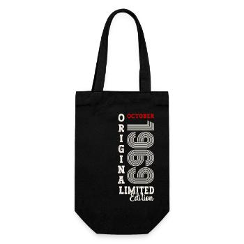 55th Birthday Original October 1969 Born 1969 - Gift Bag for Bottles - black - Front
