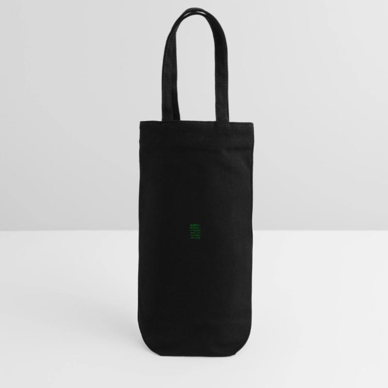 Green binary code web developer funny humor Gift Bag for Bottles