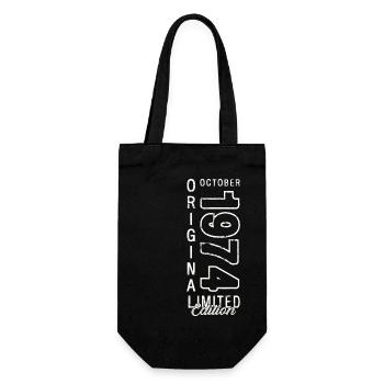 49ème Anniversaire Cadeau Mari Octobre Millésime 1974 - Sac à bouteille - noir - Devant