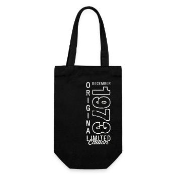 50th Birthday Original December Born 1973 - Gift Bag for Bottles - black - Front
