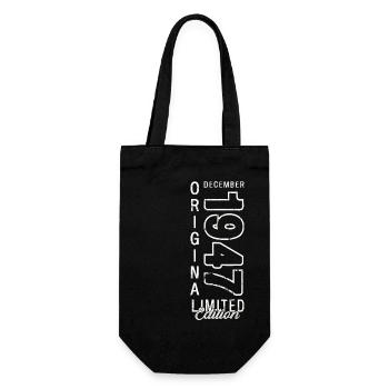 76e anniversaire Original Décembre Né 1947 - Sac à bouteille - noir - Devant