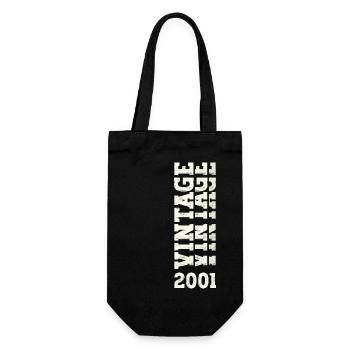 22nd Birthday Man Vintage 2001 Vintage - Gift Bag for Bottles - black - Front