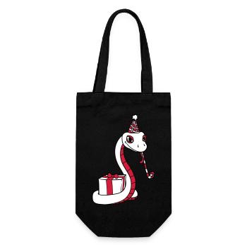 fête d'anniversaire fête cadeau serpent visage - Sac à bouteille - noir - Devant
