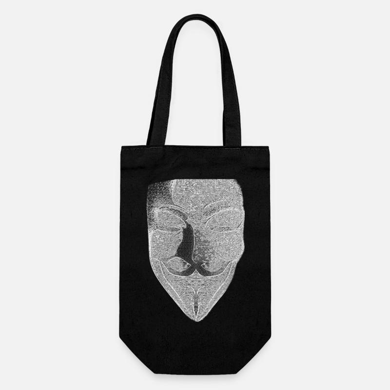 Anonymous v wie vendetta maske - Geschenkbeutel für Flaschen - Schwarz