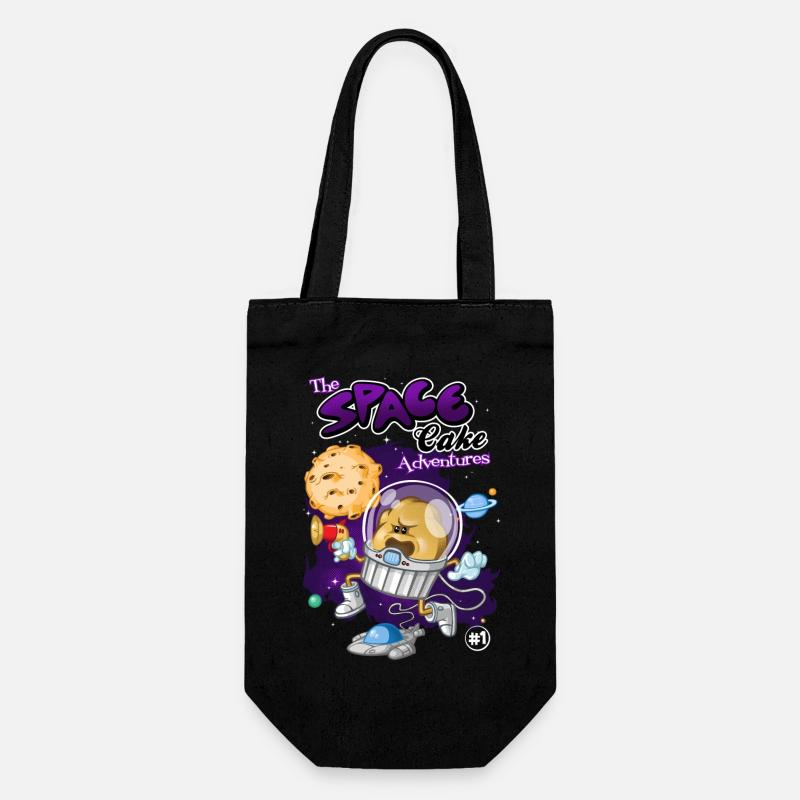 Space cake - Gift Bag for Bottles - black