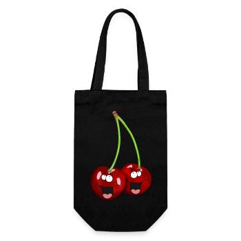 Drôle de cerises Rockabilly Retro Vintage - Sac à bouteille - noir - Devant