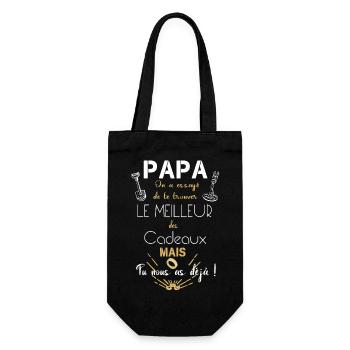 Idée cadeau papa fan de détection - Sac à bouteille - noir - Devant