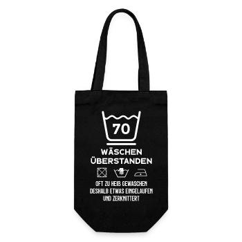 70. GEBURTSTAG JAHRGANG 1951 70 JAHRE - Geschenkbeutel für Flaschen - Schwarz - Vorne
