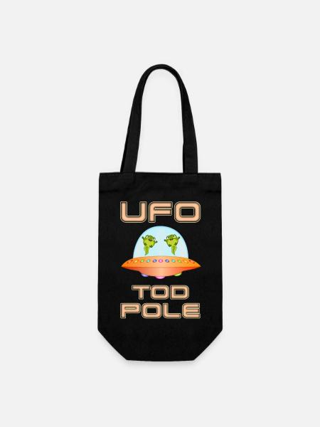 Ufo Todpoles - Weltraum-Kaulquappen im Ufo - Geschenkbeutel für Flaschen - Schwarz