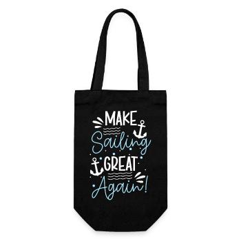 Sailing Sailor Ocean Anchor - Gift Bag for Bottles - black - Front