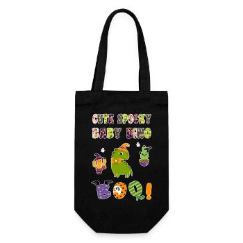 Mignon Spooky Baby Dino Halloween Boo 1 - Sac à bouteille - noir - Devant
