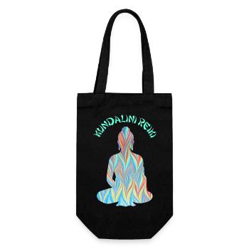 kundalini reiki mit buddha e 70 - Geschenkbeutel für Flaschen - Schwarz - Vorne