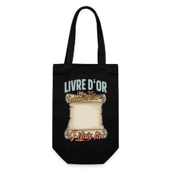 35e Anniversaire Livre D'or 35 Ans Fête Livre D'or - Sac à bouteille - noir - Devant