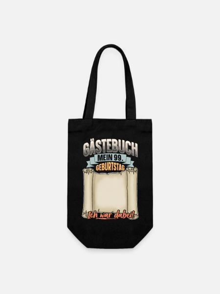 99. Geburtstag Gästebuch - Geschenkbeutel für Flaschen - Schwarz