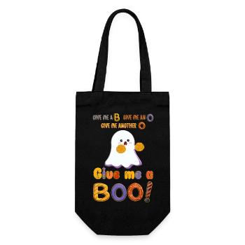 Mignon Halloween Cheerleader Ghost avec pompons - Sac à bouteille - noir - Devant