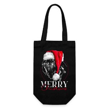 Santa GIANT SCHNAUZER Merry Christmas Wilsigns - Gift Bag for Bottles - black - Front