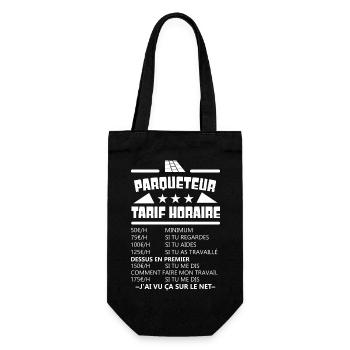 Parqueteur tarif horaire t-shirt humour - Sac à bouteille - noir - Devant