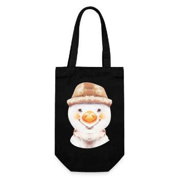 Fröhlicher Schneemann Gesicht - Geschenkbeutel für Flaschen - Schwarz - Vorne