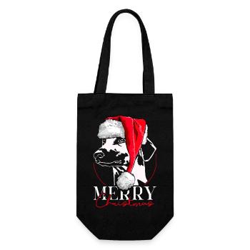 Santa SLOUGHI Merry Christmas Greyhounds Wilsigns - Gift Bag for Bottles - black - Front