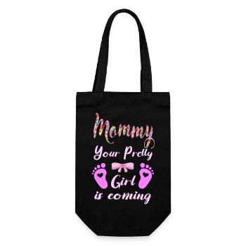 momy pretty girl drole cadeau pour femme grossesse - Sac à bouteille - noir - Devant