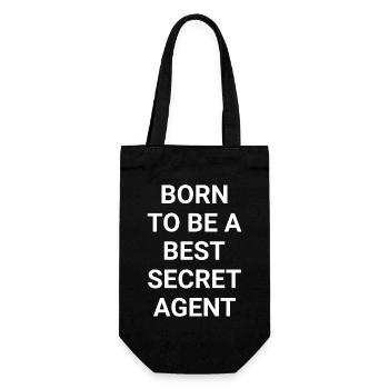 Born To Be A Best Secret Agent - Gift Bag for Bottles - black - Front