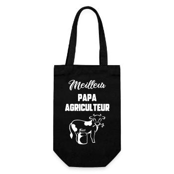 Meilleur papa agriculteur - Sac à bouteille - noir - Devant