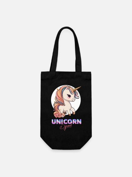 Einhorn-Trupp - Geschenkbeutel für Flaschen - Schwarz