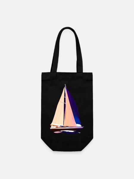 Sailing Sailing Sailing Sailing Sport Sailors - Gift Bag for Bottles - black