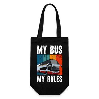 Bus occupation Work Drivers - Gift Bag for Bottles - black - Front
