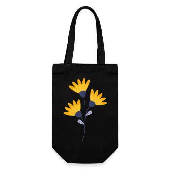 Florist Blume Pflanze Natur Gärtner - Geschenkbeutel für Flaschen - Schwarz - Vorne