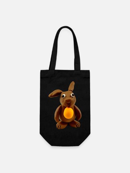 Lapin en pâte à modeler - Sac à bouteille - noir