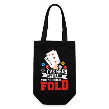 I've Seen My Hand You Should Fold Poker Player Gam - Gift Bag for Bottles - black - Front