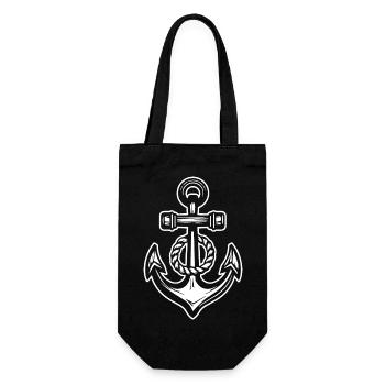Bateau d’ancre Navire Nautique - Sac à bouteille - noir - Devant