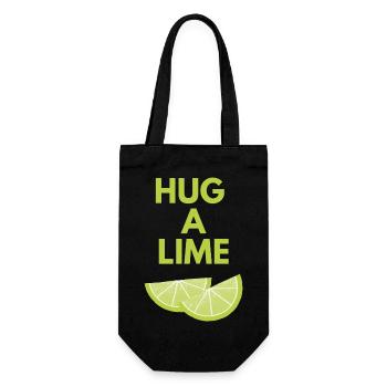 HUG A LIME - Gift Bag for Bottles - black - Front