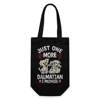 Dalmatiner Hunde Punkte Hundeliebe - Geschenkbeutel für Flaschen - Schwarz - Vorne