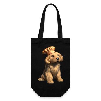 Golden Retriever Cooking Dogs Gastronom Puppy - Gift Bag for Bottles - black - Front