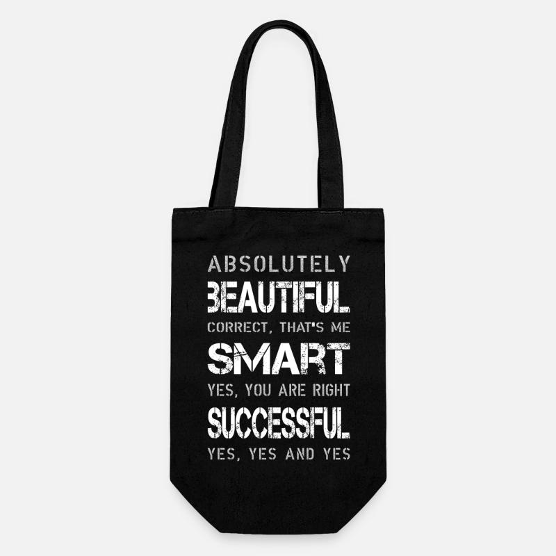 successful smart beautiful - Geschenkbeutel für Flaschen - Schwarz