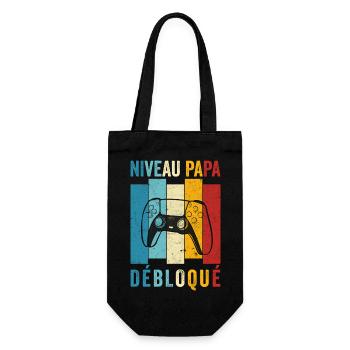 Nouveau Papa Nouvelle Naissance Annonce Gamer Fun - Sac à bouteille - noir - Devant