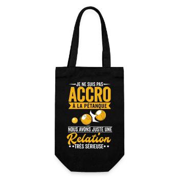 Petanque Cadeau Pétanque Humour Boccia - Sac à bouteille - noir - Devant