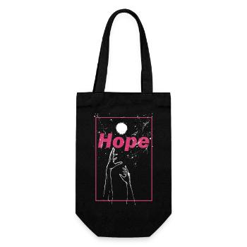 Hope-Grafik - Geschenkbeutel für Flaschen - Schwarz - Vorne