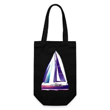 Sailor Sailing Ship Sailing Sailboat Sailing Sports - Gift Bag for Bottles - black - Front