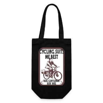 Cooles T-Shirt für echte Fahrradliebhaber - Geschenkbeutel für Flaschen - Schwarz - Vorne