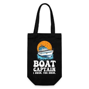 Pontoon Boat Captain I Swim You Swim Funny - Sac à bouteille - noir - Devant