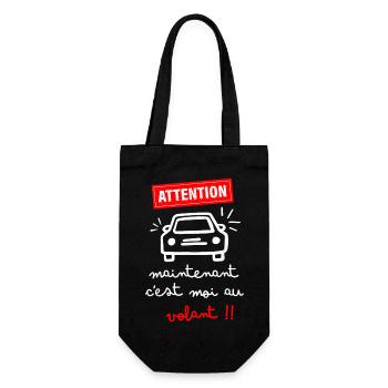 Conduire Cadeau, permis de conduire humoristique - Sac à bouteille - noir - Devant