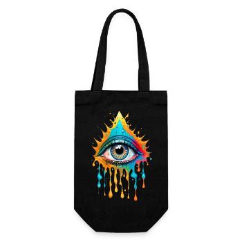 Paint Splash Eye Design - Gift Bag for Bottles - black - Front