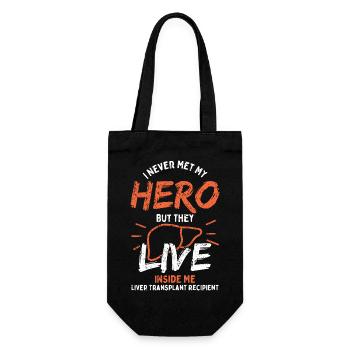 I Never Met My Hero - Geschenkbeutel für Flaschen - Schwarz - Vorne