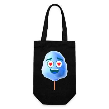 Barbe à papa bleu - Sac à bouteille - noir - Devant