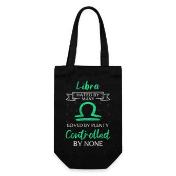 Libra Birthday Astrology - Gift Bag for Bottles - black - Front